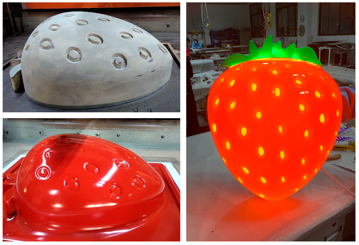 我司项目案例——大型异型草莓灯箱